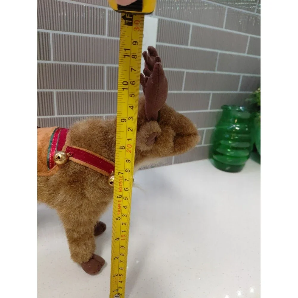 The Bearington Collection Bell V. Deer Retired Reindeer Stuffed Plush Bells USA